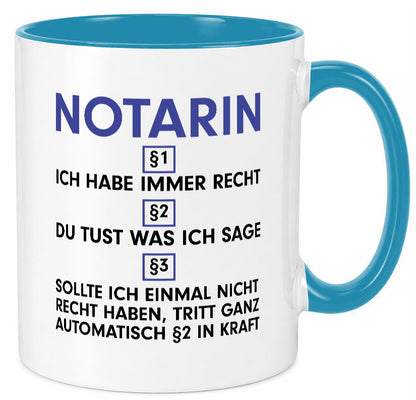 Ich habe immer Recht Notarin | Juristin v2 lustiger Spruch Geschenk Humor