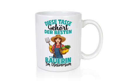 Im Universum: Bäuerin | Bauernhof Landwirtschaft lustiger Spruch Geschenk Humor