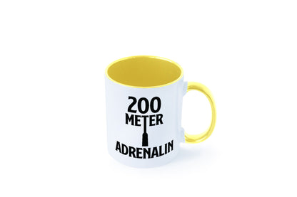 200 Meter Adrenalin v2 lustig Humor Geschenkidee Geschenk Tasse