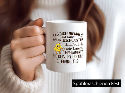 Krankenschwester kennt Medikamente| Küken | Stethoskop lustiger Spruch Geschenk