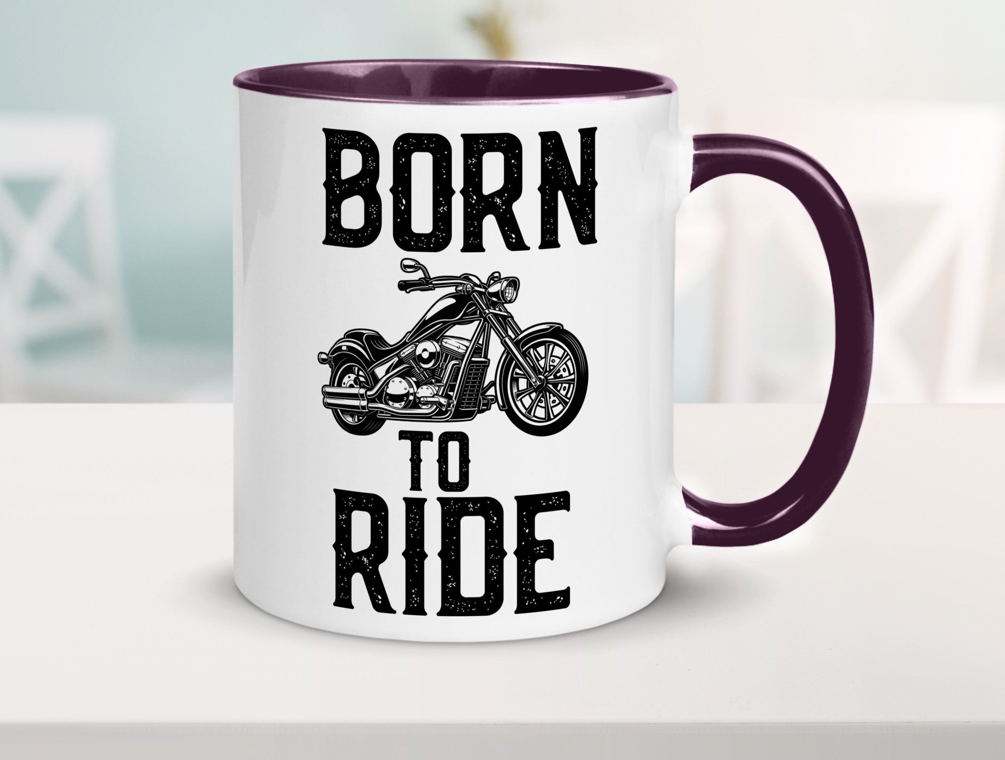 Born to ride | Biker Tasse Motorradfahrer Motorrad lustiger Spruch Geschenk