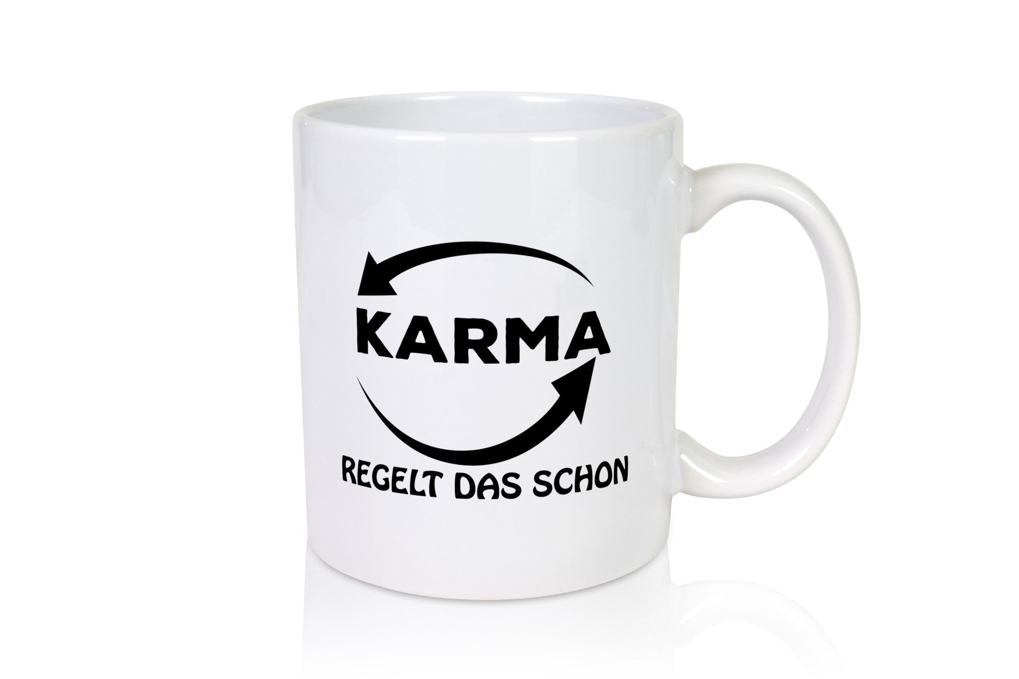 Karma regelt das lustig Humor Geschenkidee Geschenk Tasse