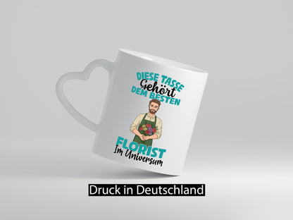 Im Universum: Florist | Blumen Verkäufer Geschenkidee Humor Tasse