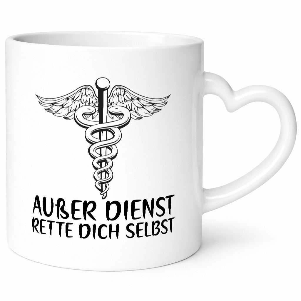 Außer Dienst | Sanitäter Rettung Rettungsdienst Puls Geschenkidee Humor Tasse