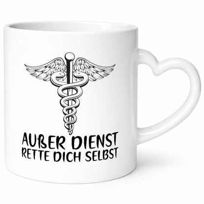 Außer Dienst | Sanitäter Rettung Rettungsdienst Puls Geschenkidee Humor Tasse