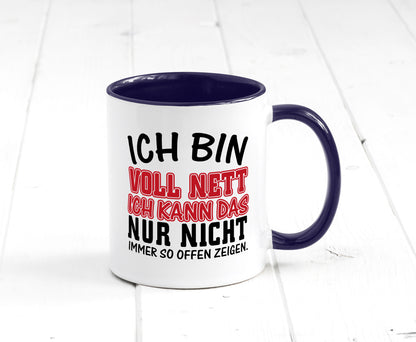Ich bin voll nett Geschenkidee Humor Tasse