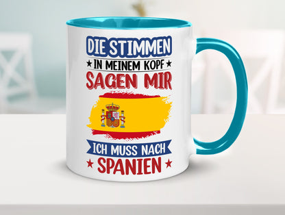 Spanien | Urlaub Stimmen in meinem Kopf Traumland v2 lustiger Spruch Geschenk