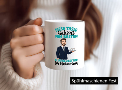 Im Universum: Flugbegleiter | Steward Flughafen Humor Geschenkidee Tasse