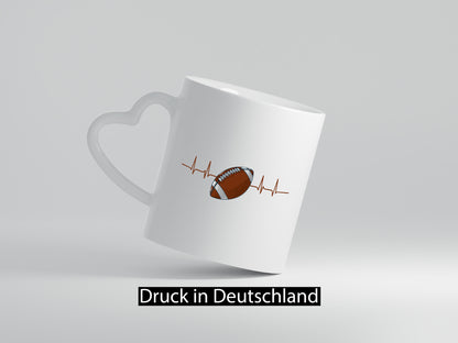 American Football Herzschlag | Footballer Superbowl Humor Geschenkidee Tasse