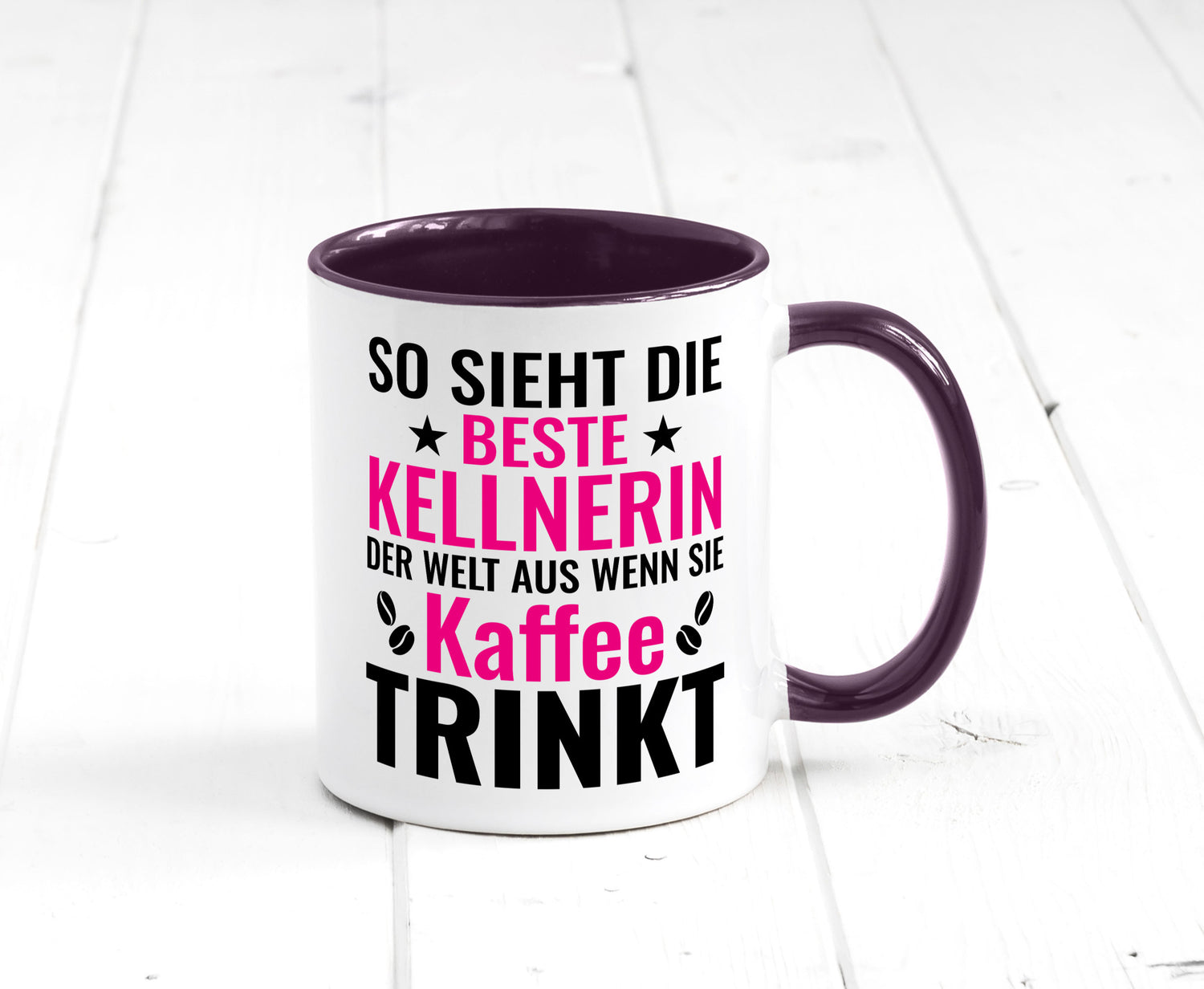 Kaffee trinkt: Kellnerin | Beruf kellnern Bedienung Humor Arbeit Kollegen Büro