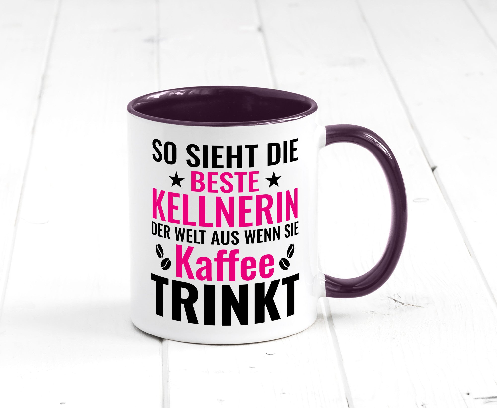 Kaffee trinkt: Kellnerin | Beruf kellnern Bedienung Humor Arbeit Kollegen Büro