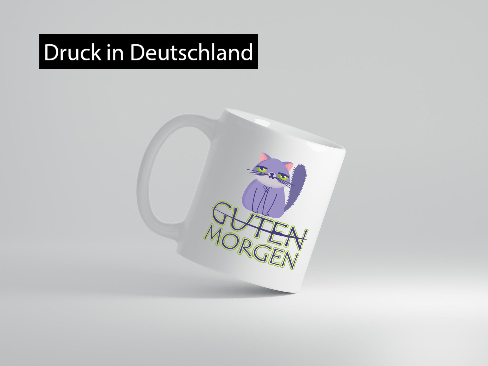 Guten Morgen Katze v2 lustig Tierliebhaber Humor Geschenk Tasse