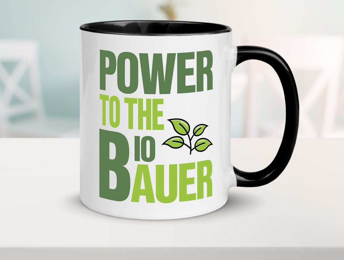 Bio Bauer Power | Landwirt Tasse Bauernhof Spruch lustig Humor Geschenkidee