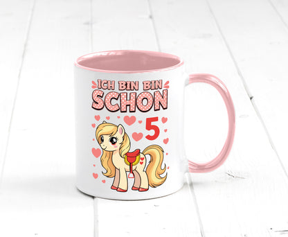 5. Geburtstag | 5 Jahre Mädchen Reiten Pony Humor Geschenkidee Tasse