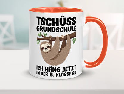 Tschüss Grundschule ich häng jetzt in der 5. Klasse ab Humor Geschenkidee Tasse