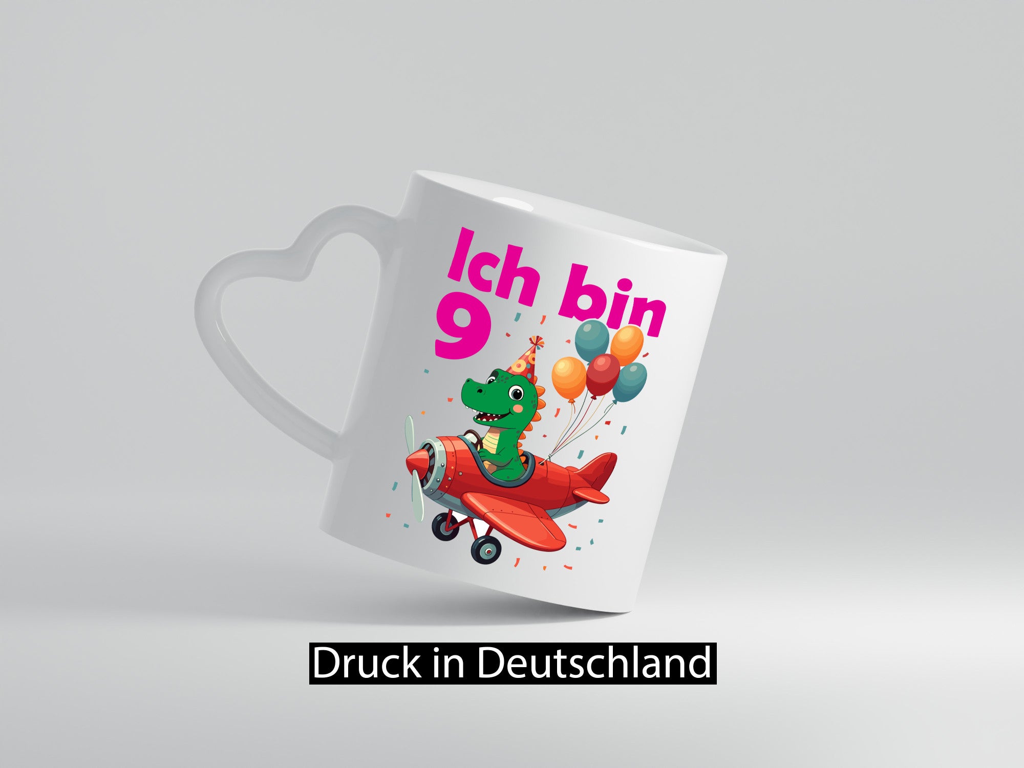 9. Geburtstag | 9 Jahre Drache Flugzeug Geschenkidee Humor Tasse