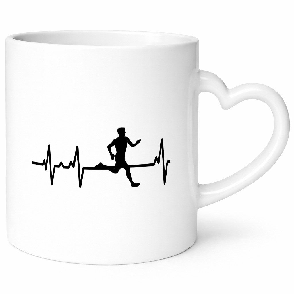 Jogger Herzschlag | Motiv Läufer Marathon Joggen Humor Geschenkidee Tasse