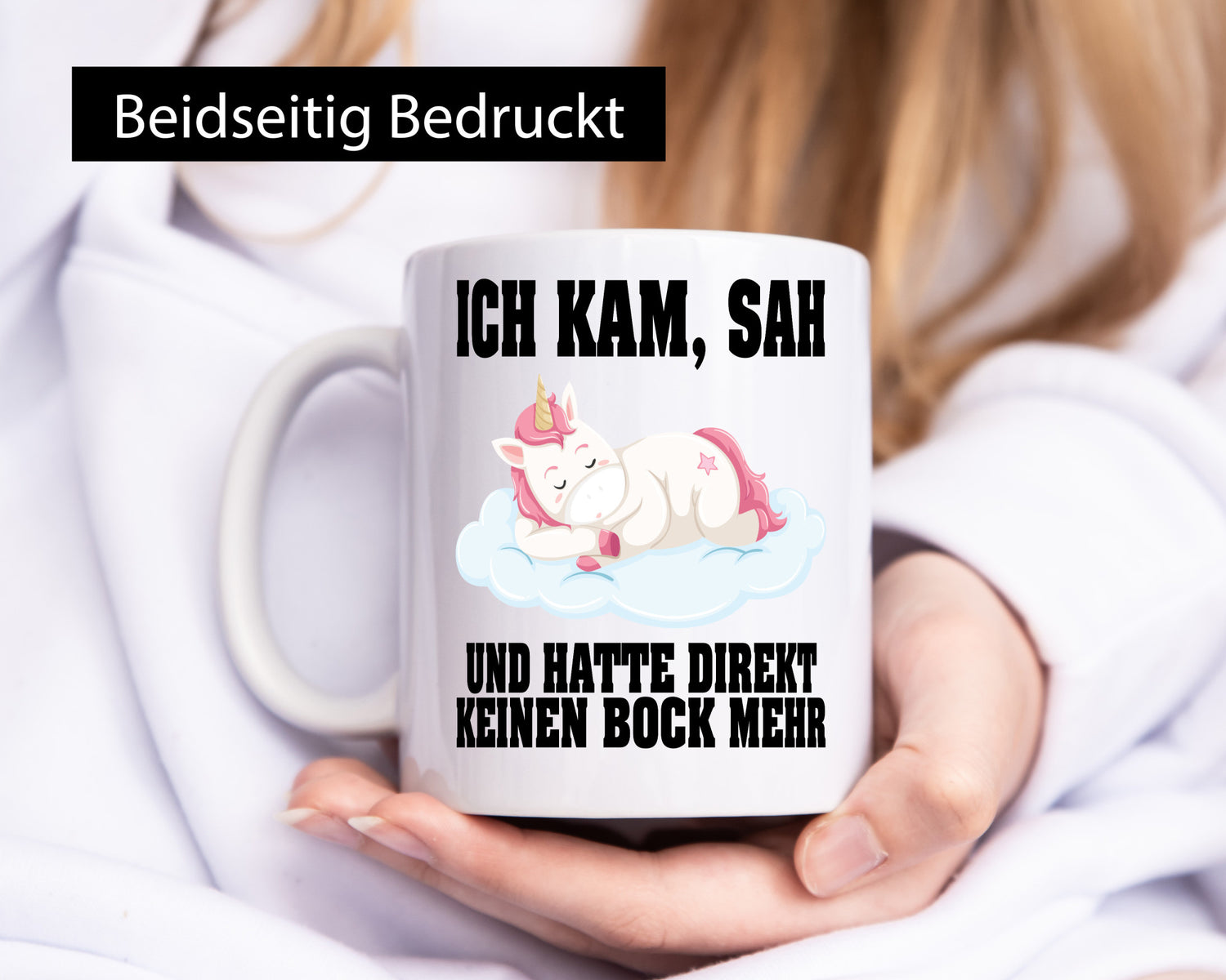 Ich kam, sah hatte direkt keinen Bock | Einhorn Schlafen lustiger Spruch