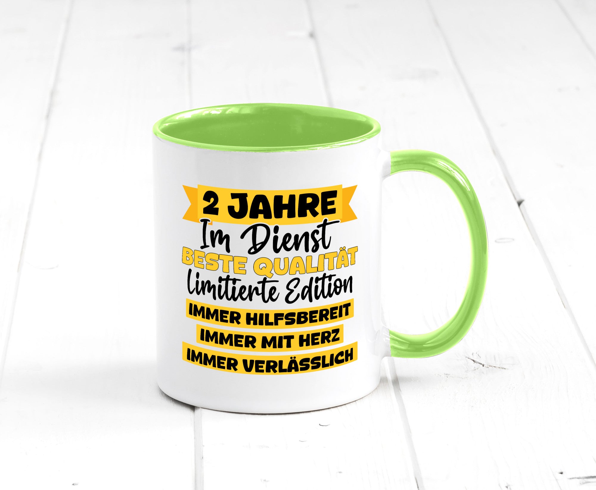 2 Jahre im Dienst | Jubiläum Arbeit v8 lustiger Spruch Geschenk Kollegen Büro