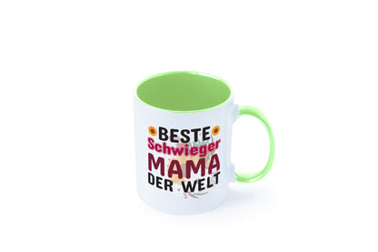 Beste Schwiegermama | Schwiegermutter Tasse Blumen Humor Familie Geschenkidee