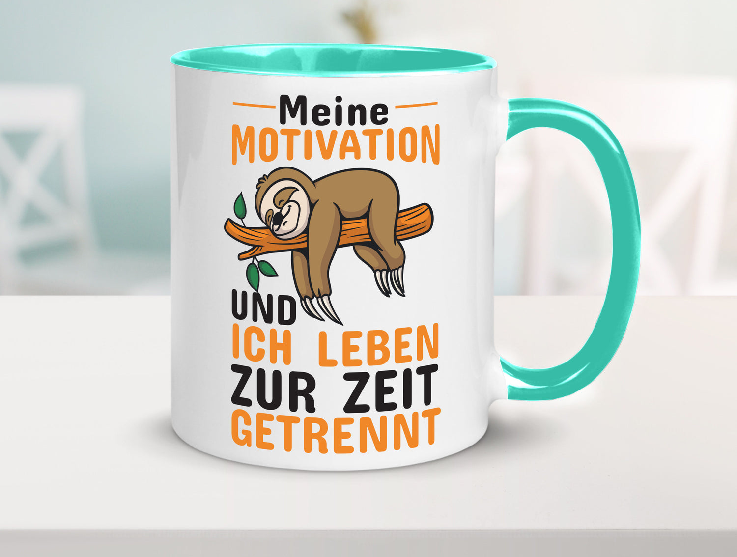 Keine Motivation | Faultier Tasse Büro Humor faul Geschenk Arbeit Kollegen