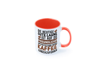 Unterstützung durch Kaffee | Kaffeliebhaber gute Laune Geschenk Humor