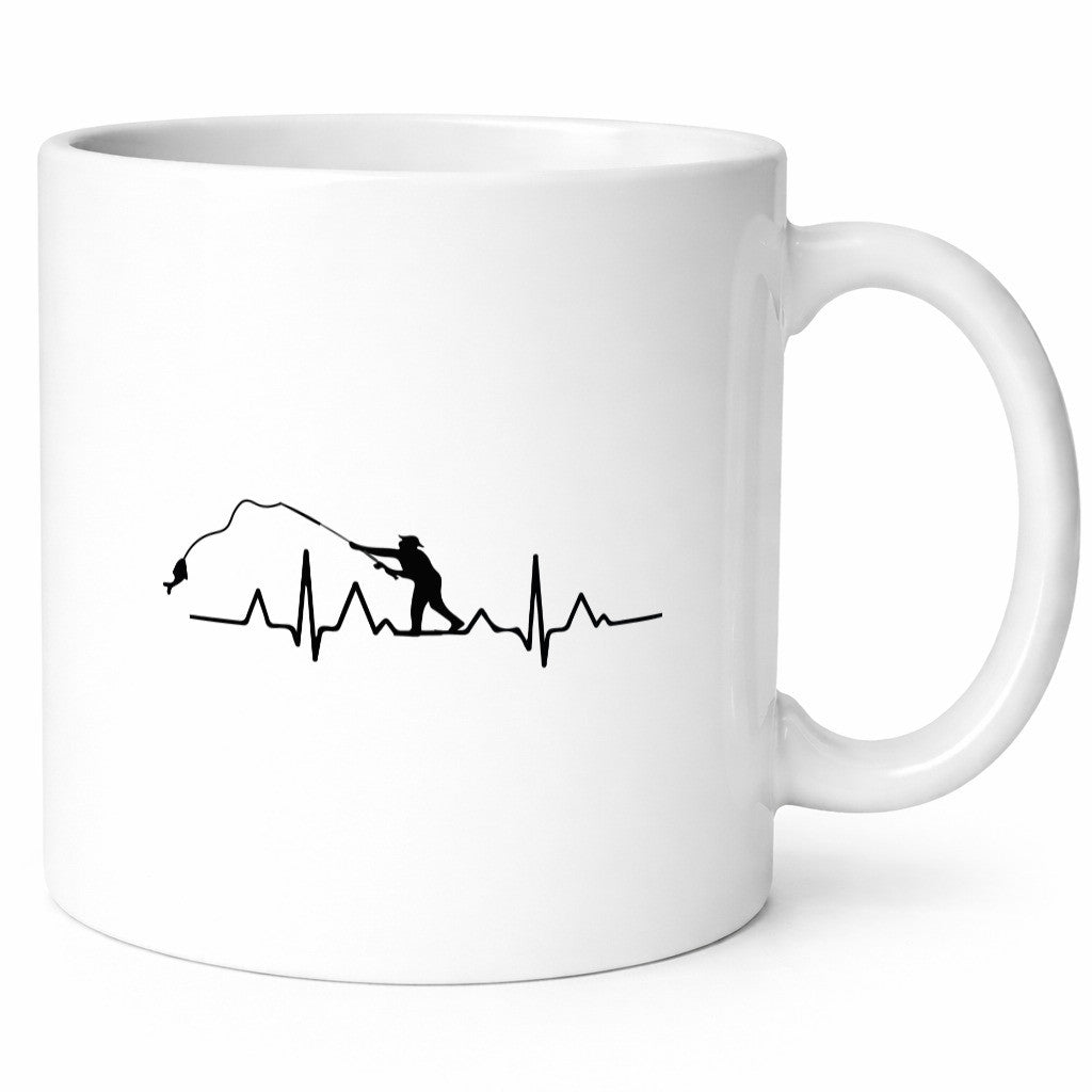Angler Herzschlag | Motiv Fischer Fische angeln Humor Geschenkidee Tasse
