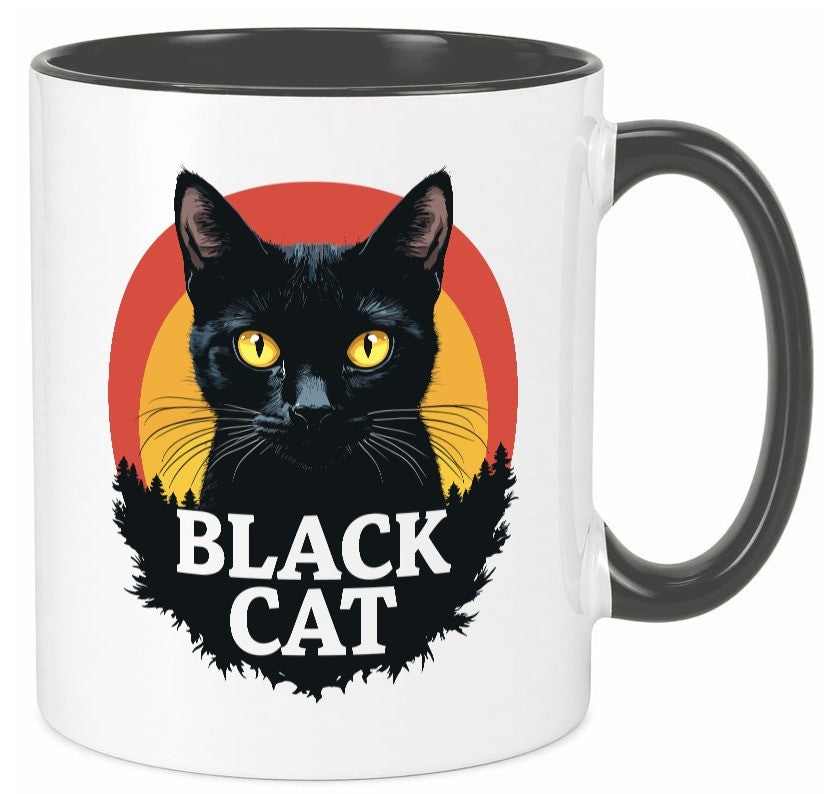 Black Cat | Schwarze Katze Böse Humor Tierliebhaber Geschenkidee Tasse