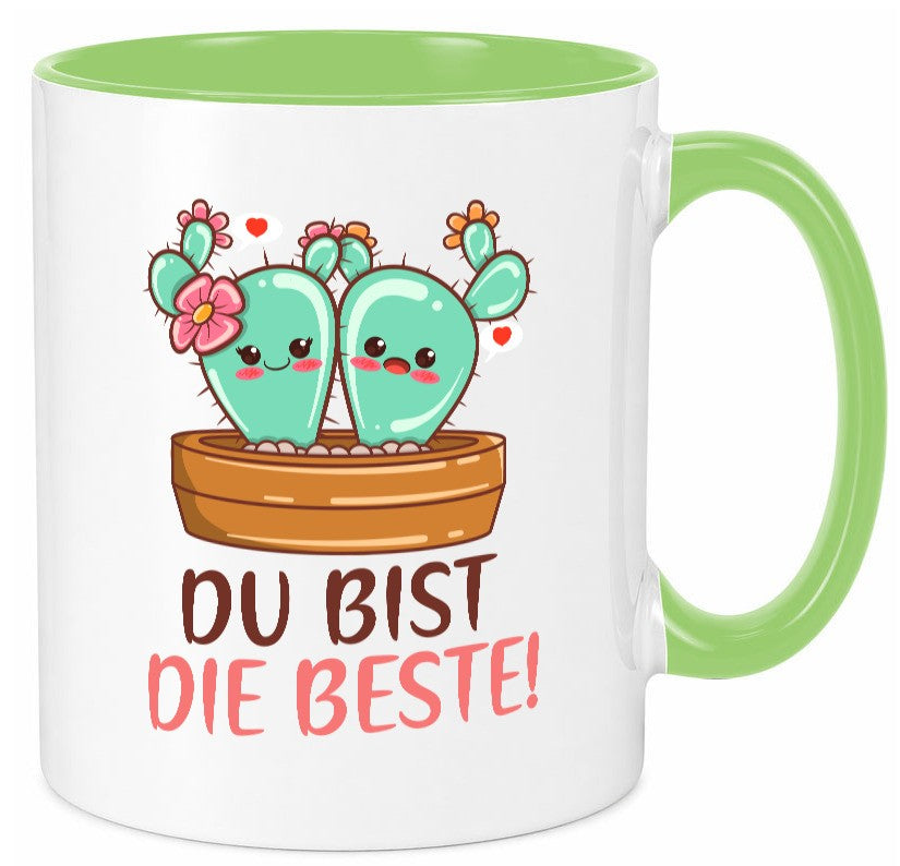 Du bist die Beste | Freundin Kaktus Best Freinds Geschenk Humor Geschenkidee Tasse