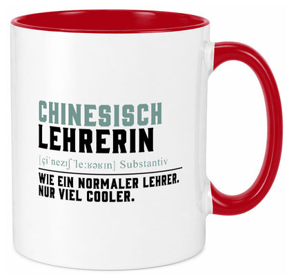 Chinesischlehrerin | Lehrer Unterricht Lieblingslehrerin Geschenk Humor Tasse