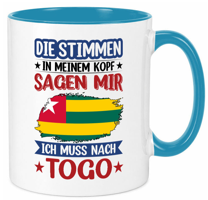 Togo | Urlaub Stimmen in meinem Kopf Traumland Humor Geschenkidee Tasse