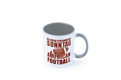American Football | Sportfan Motiv jeden Sonntag Humor Geschenkidee Tasse