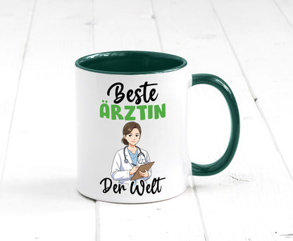 Beste Ärztin | Medizin Doktorin Fachärztin v2 Humor Geschenkidee Tasse