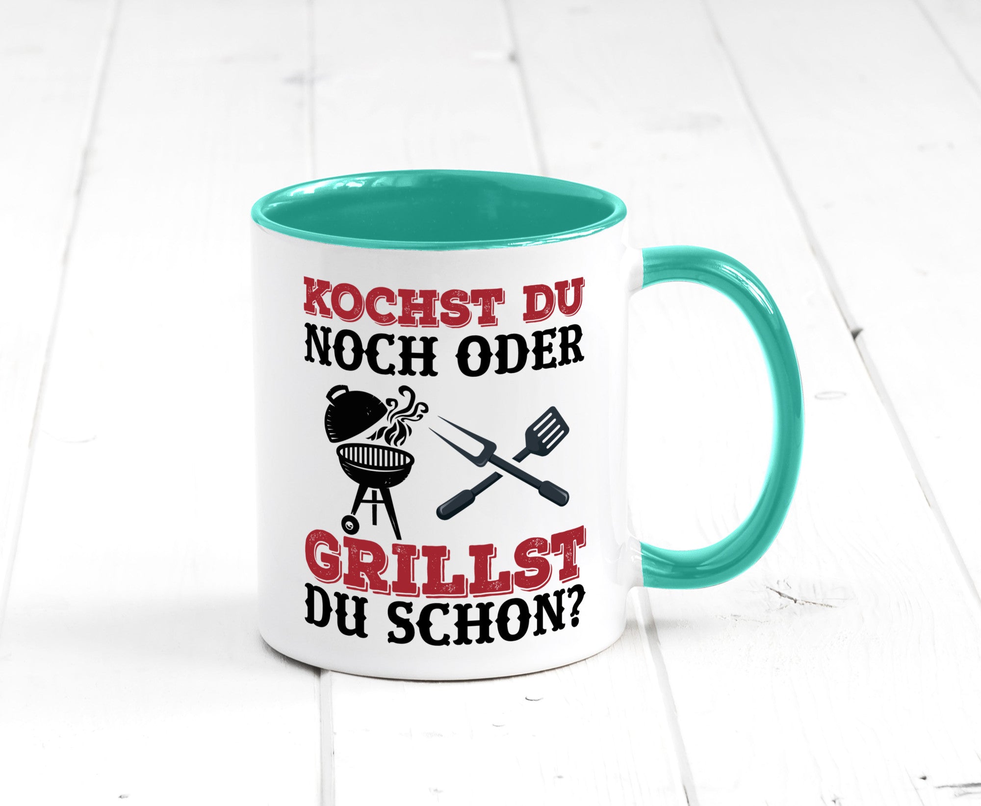 Grillst du schon? | Spruch Tasse Grillen Männer Geschenkidee Humor