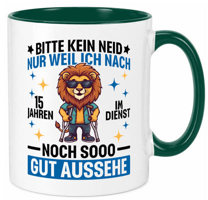 15 Jahre im Dienst | Arbeitsjubiläum Arbeit lustig Kollegen Büro Geschenk Tasse