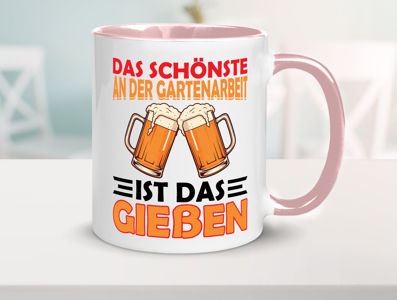 Das schönste an gartenarbeit ist Gießen | Biertrinker Geschenkidee Arbeit