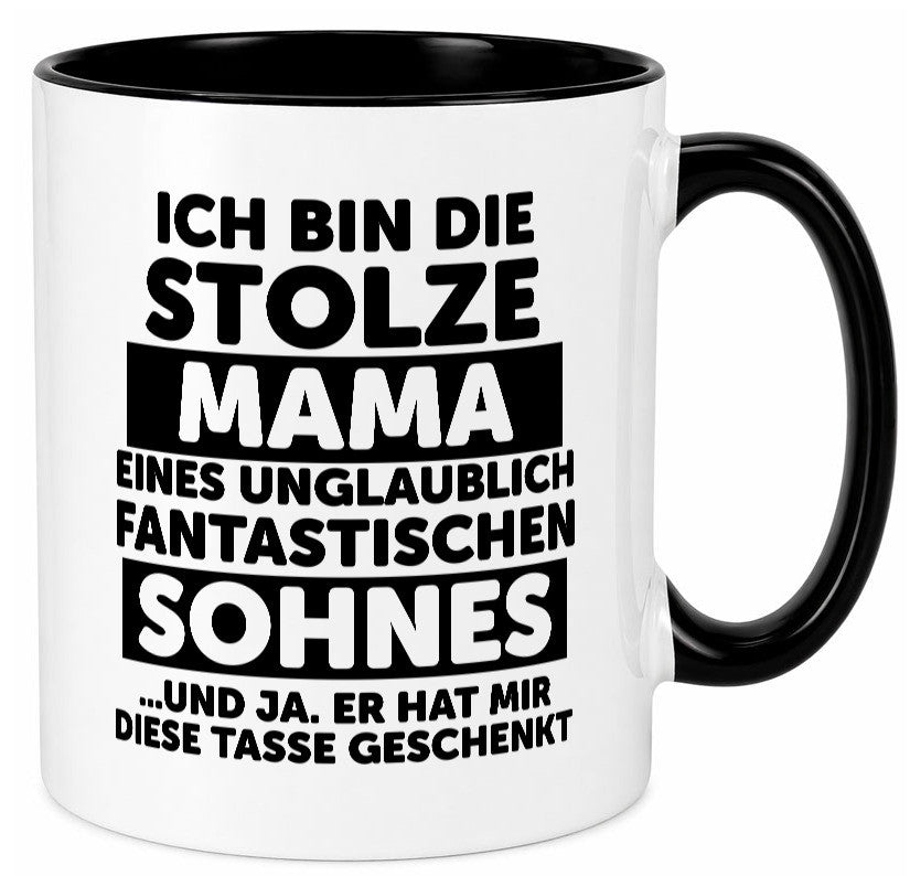 Stolze Mama | Fantastischer Sohn Beste Humor Familie Geschenkidee Tasse