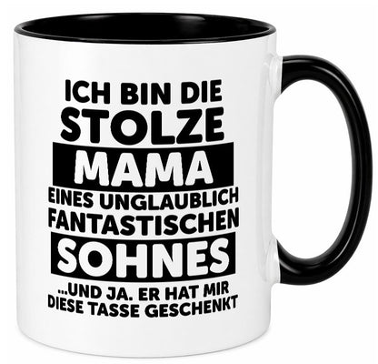 Stolze Mama | Fantastischer Sohn Beste Humor Familie Geschenkidee Tasse