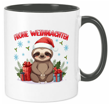 Frohe Weihnachten | Faultier Humor Tierliebhaber Geschenkidee Tasse