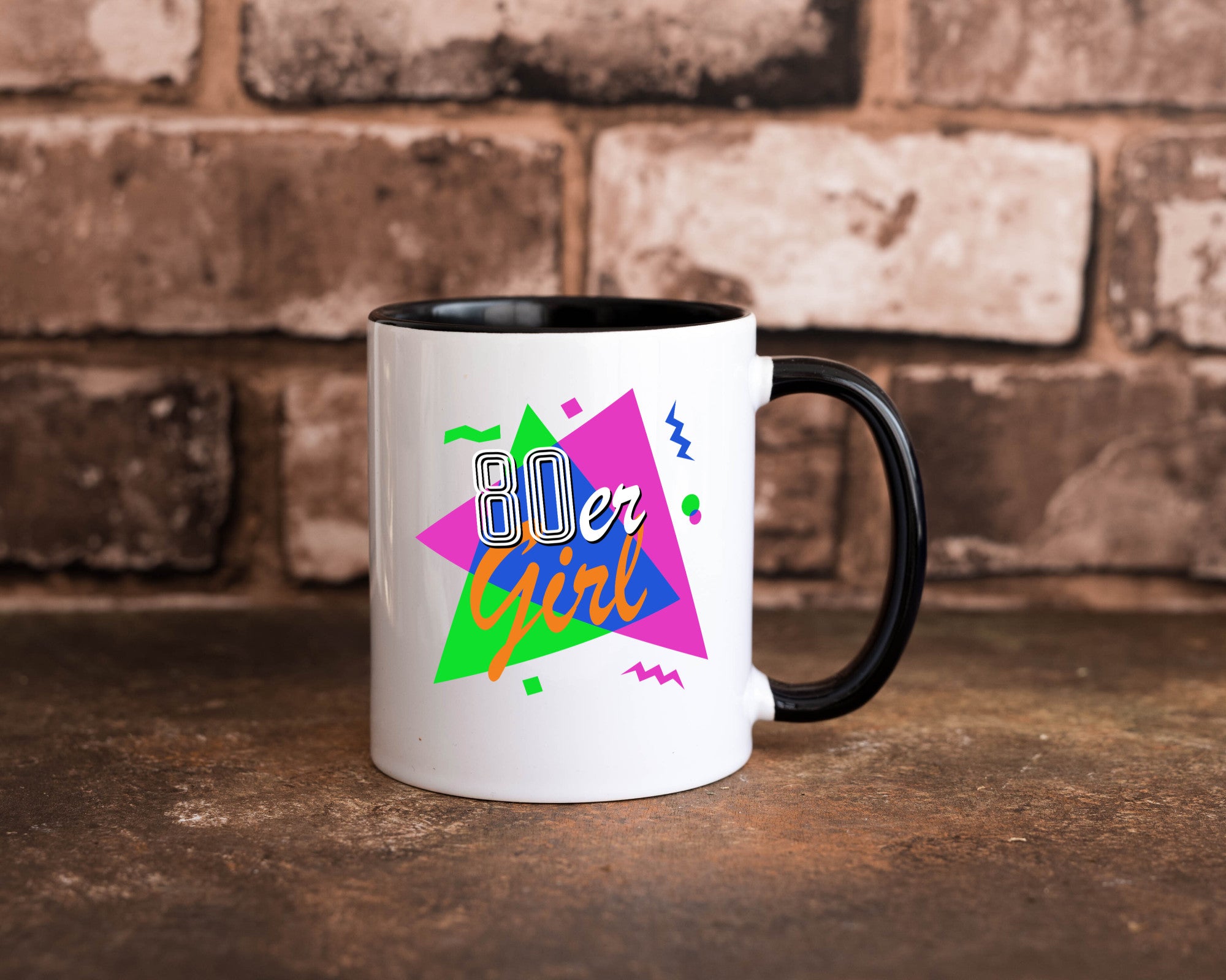 80er Girl - Jahre bunt + verrückt retro Humor Geschenkidee Tasse