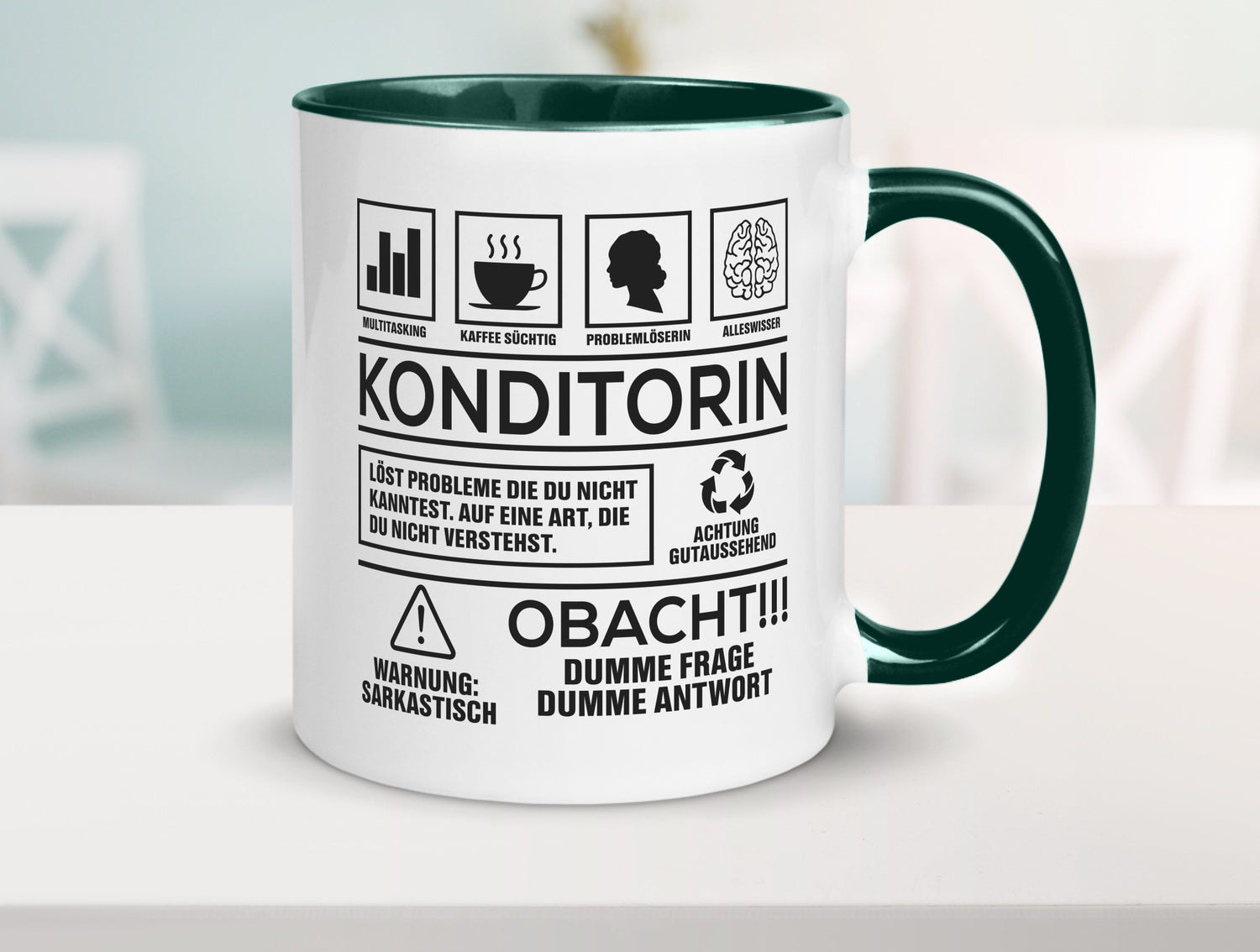 Achtung Probleme Konditorin | Konditorei lustiger Spruch Geschenk Humor