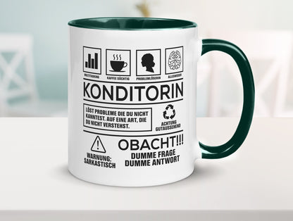 Achtung Probleme Konditorin | Konditorei lustiger Spruch Geschenk Humor