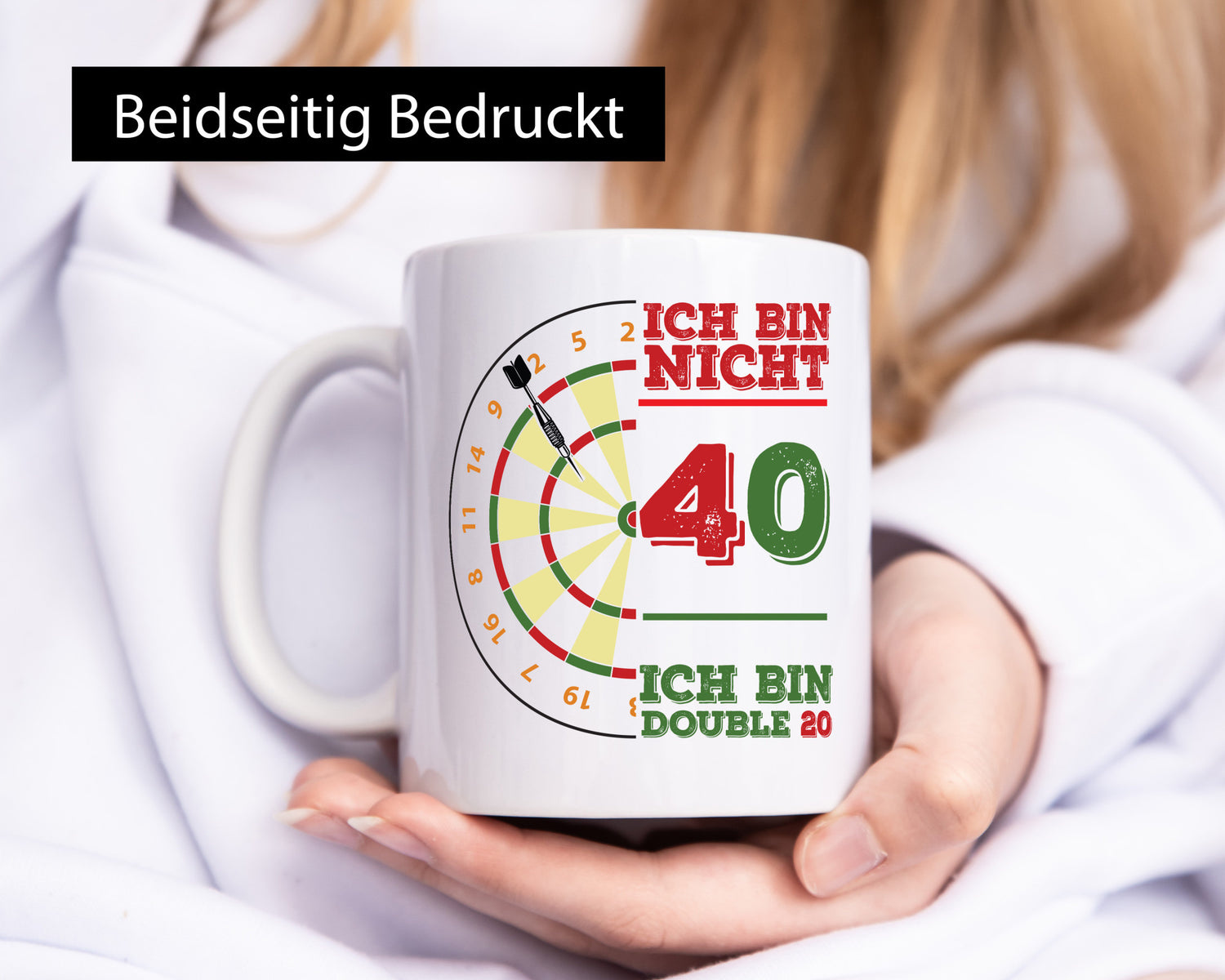 Ich bin nicht 40 double 80 | Dart spieler Geschenkidee Humor Tasse