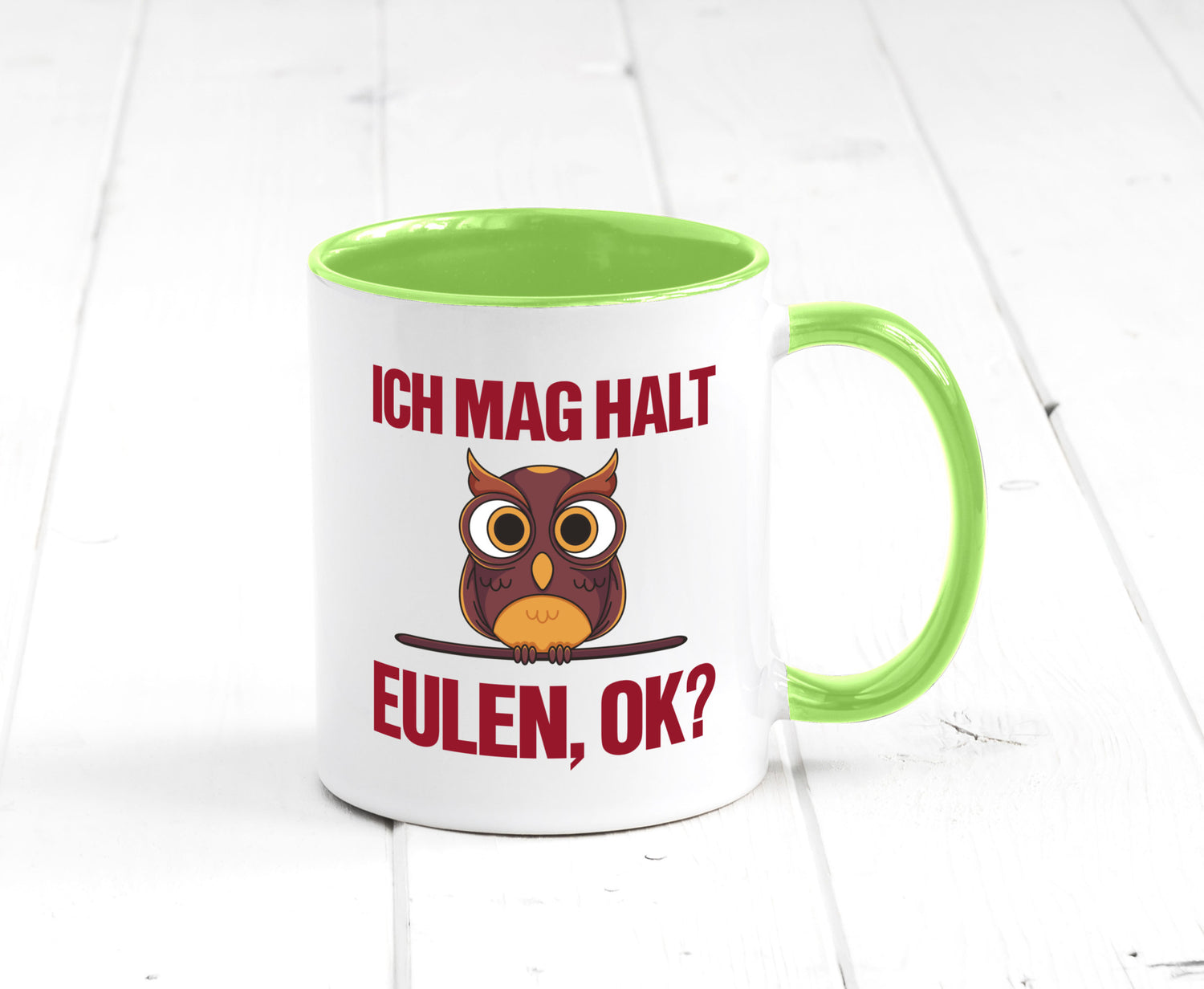 Ich mag Eulen | Spruch süße Eule Motiv lustiger Geschenk Humor Geschenkidee