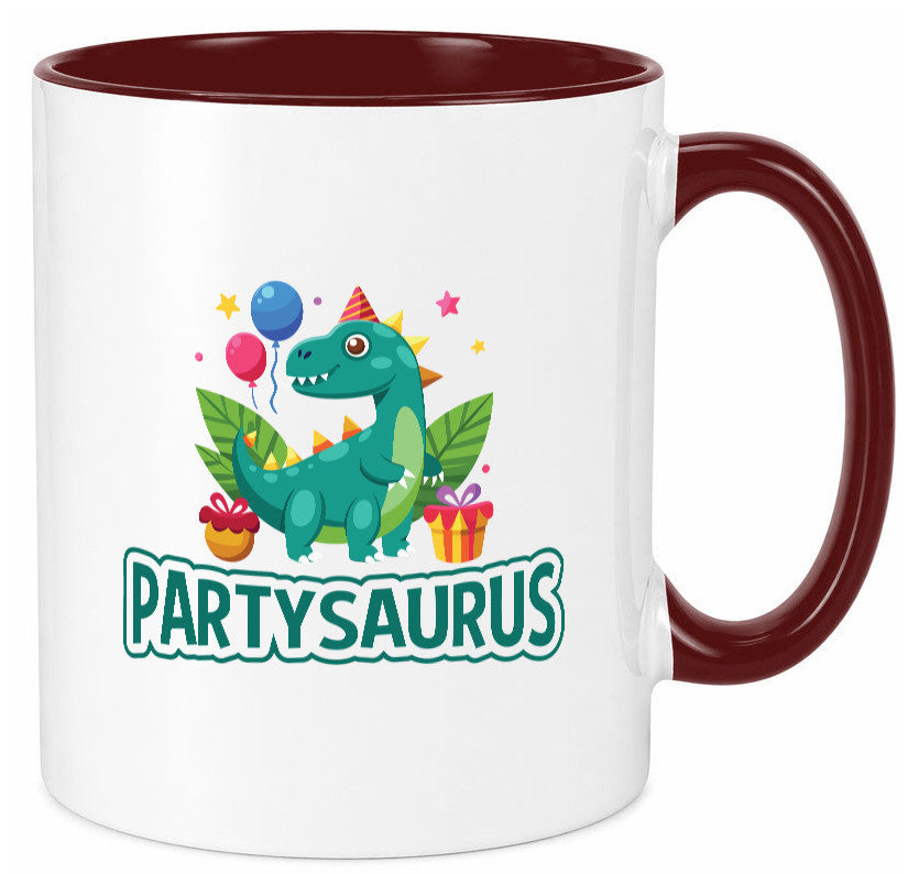 Partysaurus | Geburtstag Dinosaurier Luftballon Geschenkidee Humor Tasse