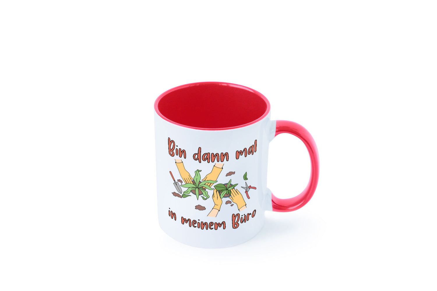 Bin im Büro | Gartenarbeit Pflanzen Humor Witz Geschenkidee Arbeit Kollegen