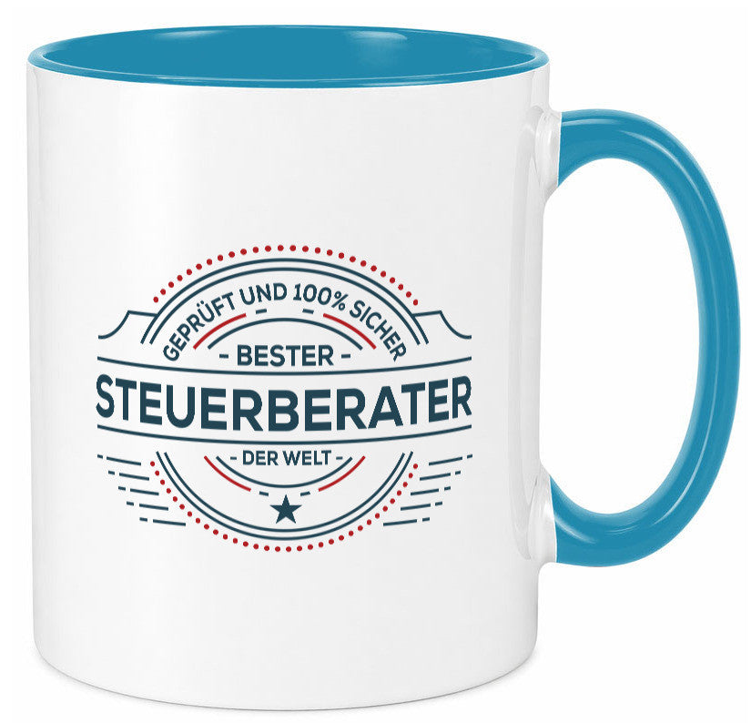 Geprüft und sicher: Steuerberater | Steuern Geschenk Humor Geschenkidee Tasse