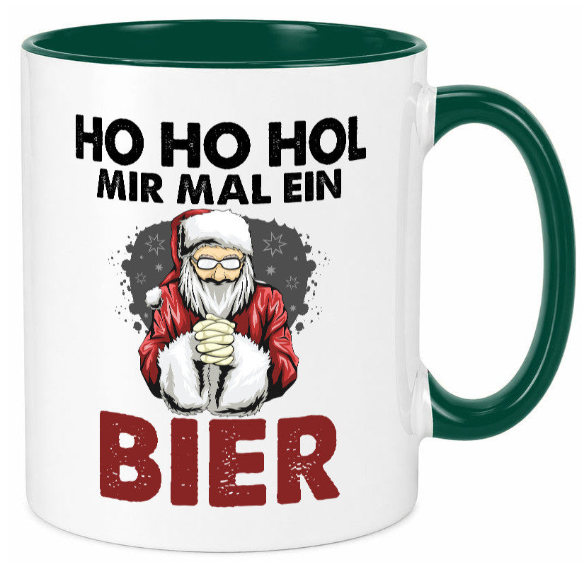Ho Hol mir mal ein Bier | Weihnachten Geschenkidee Humor Tasse