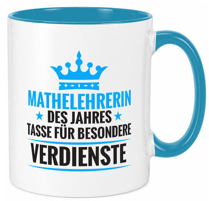 Besonderer Verdienst: Mathelehrerin | Lehrer Mathe Humor Geschenkidee Tasse