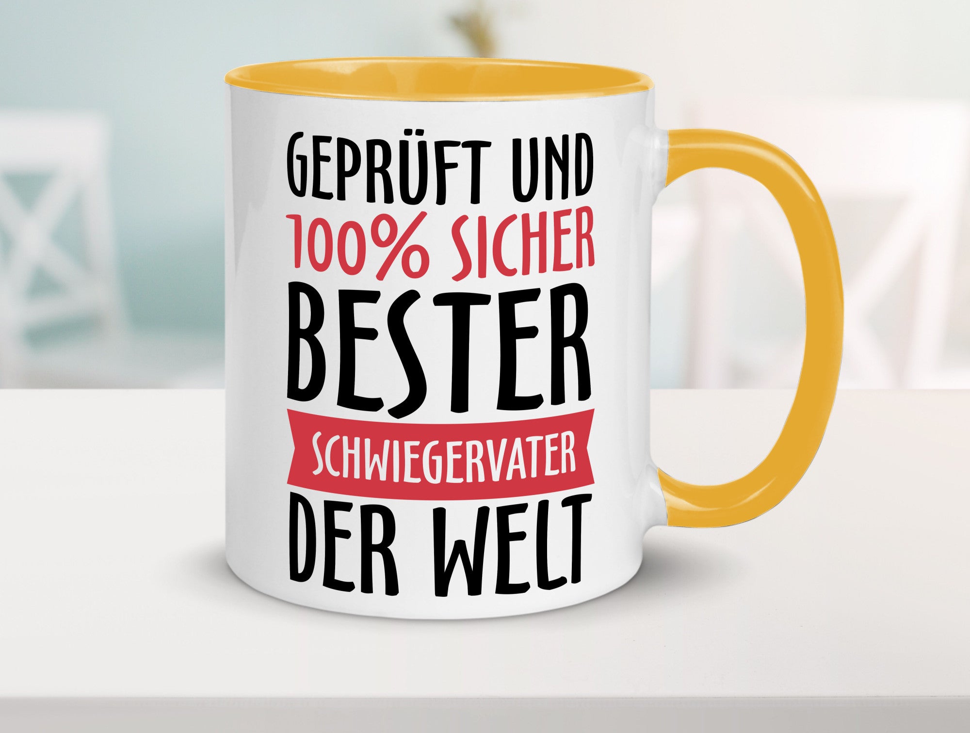 Bester Schwiegervater Geschenk Familie Geschenkidee lustiger Spruch Tasse
